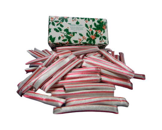 Chocolate Filled Mint Straws